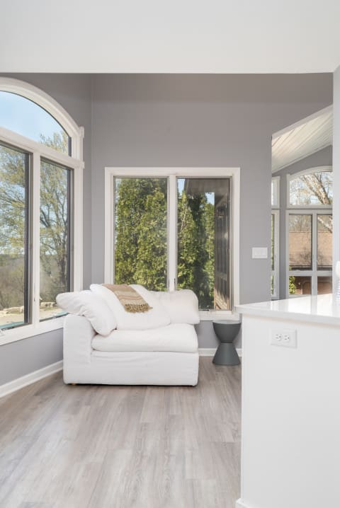 Plush seating in the bonus room